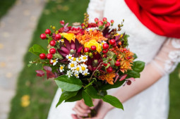 Podzimní svatební kytice
